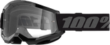 100% 50027-00013 100% Strata 2 Goggle Black Clear Lens 50027-00013