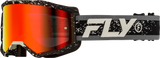 Fly Racing 37-51524 Fly Racing Zone Goggle Black/Grey W/ Red Mirror/Smoke Lens 37-51524