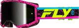 Fly Racing 37-51528 Fly Racing Zone Goggle Pink/Black/Hi-Vis W/ Black Mirror/Smoke Lens 37-51528