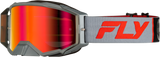 Fly Racing 37-5191 Fly Racing Zone Pro Goggle Grey/Red W/ Light Red Mirror/Amber Lens 37-5191
