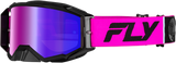 Fly Racing Zone Pro Goggle Pink/Black W/ Iridescent Red Mir/Smk Lens 37-5190