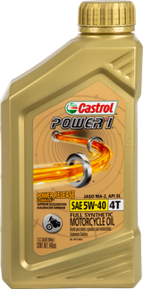 CASTROL 15D29D Castrol Power 1 Synthetic Oil 4T 5W40 1Qt 15D29D