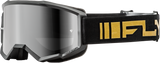 Fly Racing 37-51520Y Fly Racing Youth Zone Goggle Black/Gold W/ Silver Mirror/Smoke Lens 37-51520Y