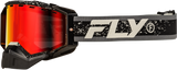 Fly Racing 37-50279 Fly Racing Zone Snow Goggle Black/Grey W/Red Mirror/Amber Lens 37-50279