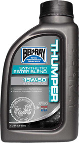 BEL-RAY 99530-B1LW Bel-Ray Thumper Ester Blend Eng Oil 4T Syn 15W50 1L 99530-B1Lw
