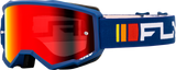 Fly Racing Youth Zone Goggle Navy/White W/ Red Mirror/Smoke Lens 37-51521Y