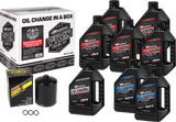 Maxima 90-129018PB Maxima V-Twin Syn Oil Change Kit M8 Black Filer 90-129018Pb