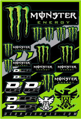 D-Cor 40-90-102 D-Cor Monster Energy Decal Sheet 40-90-102