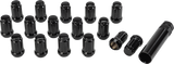 Sedona 16/Pk 12Mmx1.25 Tapered Lug Nuts 60' Splined Black Rlug-Cs19B