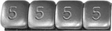 K&L 32-3494 K&L Wheel Weights 5 Gram Silver 360 Piece/Box 32-3494