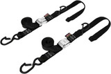 Powertye 30572-ST Powertye Tie-Down Rat Sec Hook Soft-Tye 1.5"X6.5' Black/Black Pair 30572-St