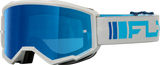 Fly Racing 37-51523Y Fly Racing Youth Zone Goggle Silver/Blue W/ Dark Blue Mirror/Smoke Lens 37-51523Y