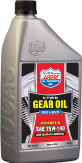 Lucas 10791 Lucas V-Twin Synthetic Gear Oil 75W140 1Qt 10791