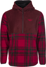 Fly Racing 354-0022L Fly Racing Fly Half Zip Pullover Hoodie Red Plaid Lg 354-0022L