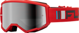 Fly Racing 37-51522Y Fly Racing Youth Zone Goggle Red/Charcoal W/ Silver Mirror/Smoke Lens 37-51522Y