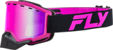 Fly Racing Focus Snow Goggle Black/Pink W/ Pink Mirror/Rose Lens Flb-24F9