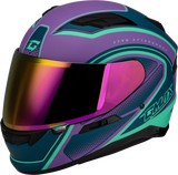 Gmax F19841015-DOT Gmax Ff-98 Aftershock Helmet Matte Purple/Blue Md F19841015-Dot