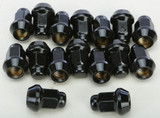 Awc Lug Nuts Black Pol 3/8"-24 60' Tapered 16/Pk Alugb-13Bx
