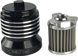 Pcracing PCS4BC Pcracing Flo Reusuable Oil Filter Black/Polished Fins Pcs4Bc