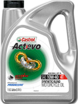 CASTROL 15D7D4 Castrol Act>Evo Synthetic Blend Oil 4T 10W40 1Gal 15D7D4