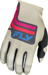 Fly Racing 378-714M Fly Racing Lite Vice Gloves Light Grey/Pink/Coral Md 378-714M