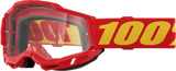 100% Accuri 2 Goggle Red Clear Lens 50013-00042