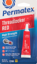 PERMATEX 27100 Permatex High Strength Threadlocker Red 6 Ml 27100