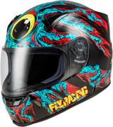Fly Racing 73-8387M Fly Racing Revolt Space Creep Helmet Light Blue/Black/Red Md 73-8387M