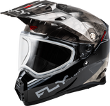 Fly Racing 73-31357L Fly Racing Trekker Cw Conceal Helmet Dual Shld Black/Grey/White Lg 73-31357L