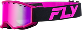 Fly Racing FLB-24FY1 Fly Racing Yth Focus Snow Goggle Blk/Pink W/ Pink Mirror/Rose Lens Flb-24Fy1