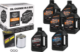 Maxima 90-069016PC Maxima V-Twin Oil Change Kit Mineral Evo Chrome Filer 90-069016Pc