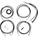LA CHOPPERS LA8052KT216B La Choppers Handlebar Cable/Brake Line Kit - Complete - 15" - 17" Handlebars - Black Vinyl La-8052Kt2-16B