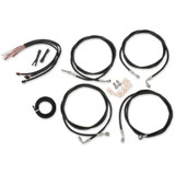 La Choppers Handlebar Cable/Brake Line Kit - Complete - 18" - 20" Handlebars - Black Vinyl La-8054Kt2-19B
