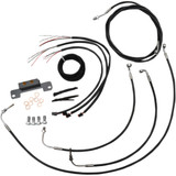 La Choppers Handlebar Cable/Brake Line Kit - Complete - 18" - 20" Handlebars - Black Vinyl La-8055Kt2-19B