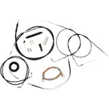 LA CHOPPERS LA8320KT2A13B La Choppers Handlebar Cable/Brake Line Kit - Complete - 12" - 14" Handlebars - Black Vinyl La-8320Kt2A-13B