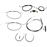 LA CHOPPERS LA8321KT208B La Choppers Handlebar Cable/Brake Line Kit - Complete - Mini Handlebars - Black Vinyl La-8321Kt2-08B