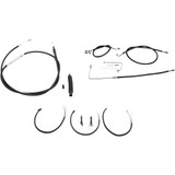 LA CHOPPERS LA8151KT2B08B La Choppers Handlebar Cable/Brake Line Kit - Complete - Mini Handlebars - Black Vinyl La-8151Kt2B-08B