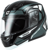Gmax M1043366 Gmax Md-04 Sector Helmet Black/Silver Lg M1043366
