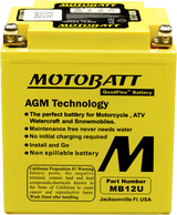 Motobatt Battery Mb12U Sealed Factory Activated Mb12U Motobatt Battery Mb12U Sealed Factory Activated Mb12U