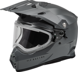 Fly Racing 73-31365L Fly Racing Trekker Cw Solid Helmet Elec Shld Grey Lg 73-31365L