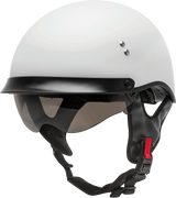 Gmax H9650205 Gmax Hh-65 Half Helmet Full Dressed Matte White Md H9650205