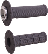 Odi Micro-X Lock-On Grips Half-Waffle Graphite/Silver H36Mxh