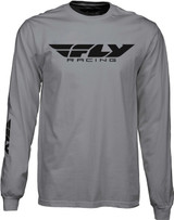 Fly Racing 352-4146L Fly Racing Fly Corporate L/S Tee Grey Lg 352-4146L
