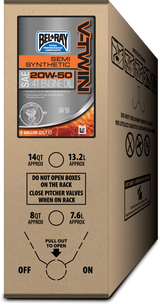 BEL-RAY 3.01E+11 Bel-Ray V-Twin Semi-Syn Engine Oil 4T 20W50 6Gal Bib 301389150033