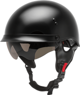 Gmax H9650028 Gmax Hh-65 Half Helmet Full Dressed Black 2X H9650028