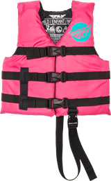 Fly Racing 221-30320 Fly Racing Child Flotation Vest Neon Pink/Teal 221-30320