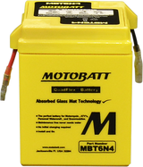 MOTOBATT MBT6N4 Motobatt Battery Mbt6N4 Sealed Factory Activated Mbt6N4