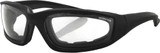 BOBSTER ES214C Bobster Foamerz Sunglasses 2 Black W/Clear Lens Es214C