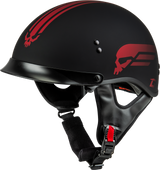 Gmax Hh-65 Retribution Helmet W/Peak Matte Black/Red Lg H96511326