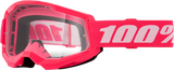 100% Strata 2 Goggle Pink Clear Lens 50027-00017